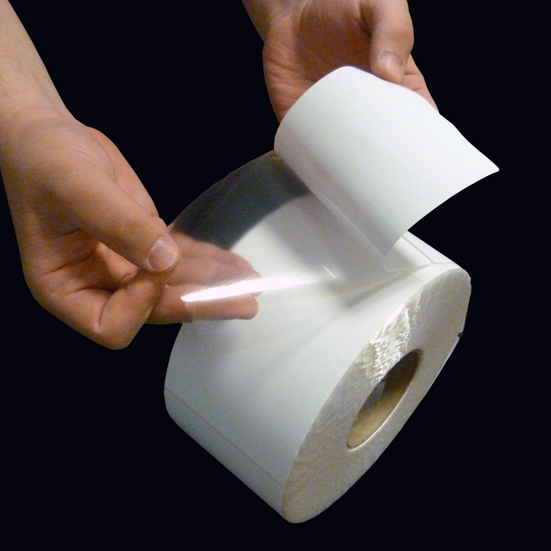 Label roll with recyclable liner